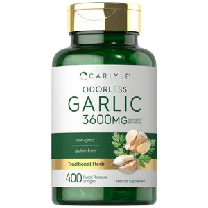 Carlyle Odorless Garlic Softgels 3600 mg | 400 Count | Allium Sativum Bulb | Non GMO, Gluten Free Supplement