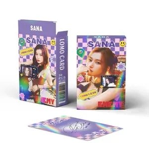 1 Box 30 Sheets Tw Group Single Star Sa-Na Collection Dual-Sided Holographic Photocard Photo Cards Postcards, Perfect Room Decoration, Ideal Holiday Gift
