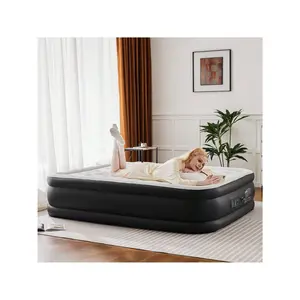 Air Mattress --Inflatable Blow Up Mattress Airbed with Built-in  Pump, Double Height, Adjustable Portable for Home or Camping