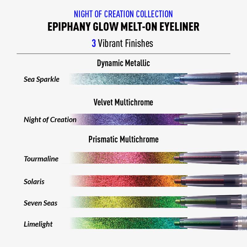 Kaleidos Epiphany Glow Melt-On Eyeliner | Multichrome, Waterproof, Long-Lasting, Rave Makeup, Festival Makeup, Cosmetic Gift