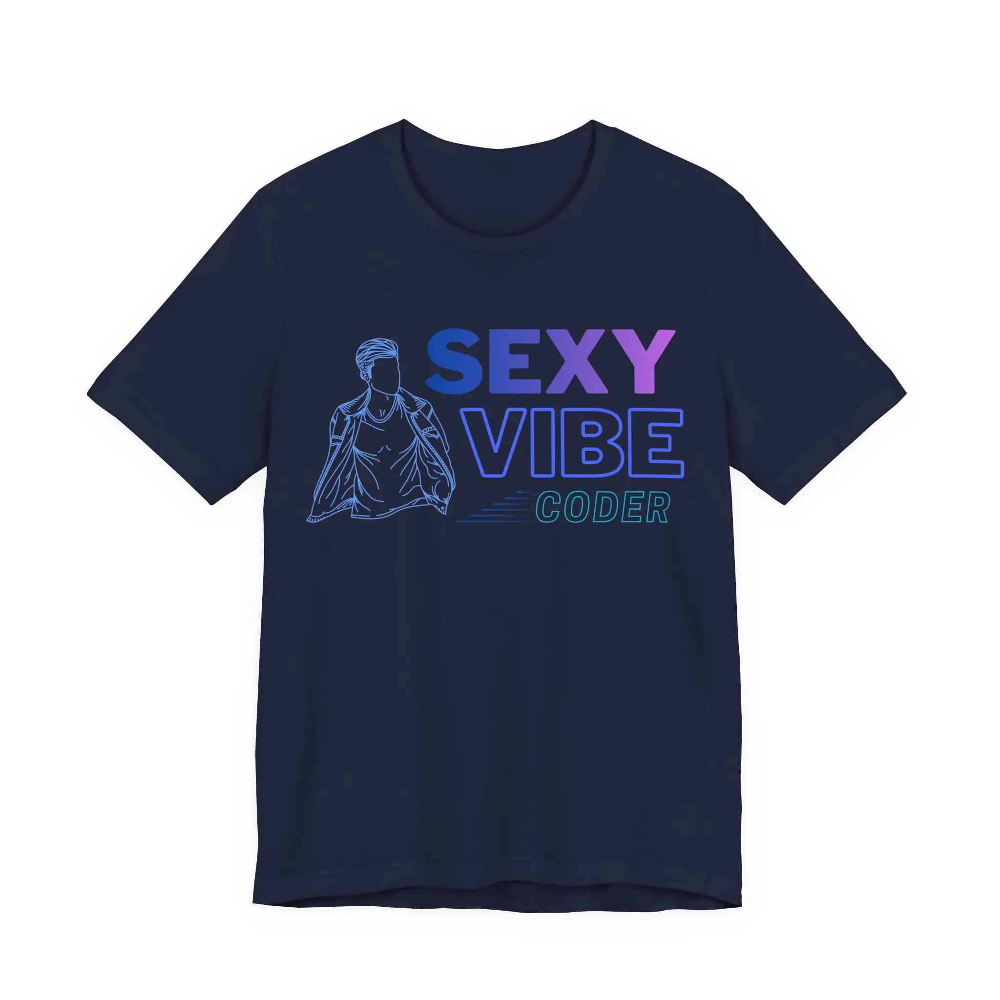 Sexy Vibe Coder T-Shirt for Men – Funny Programmer Graphic Tee | Bella + Canvas 3001 Developer Shirt