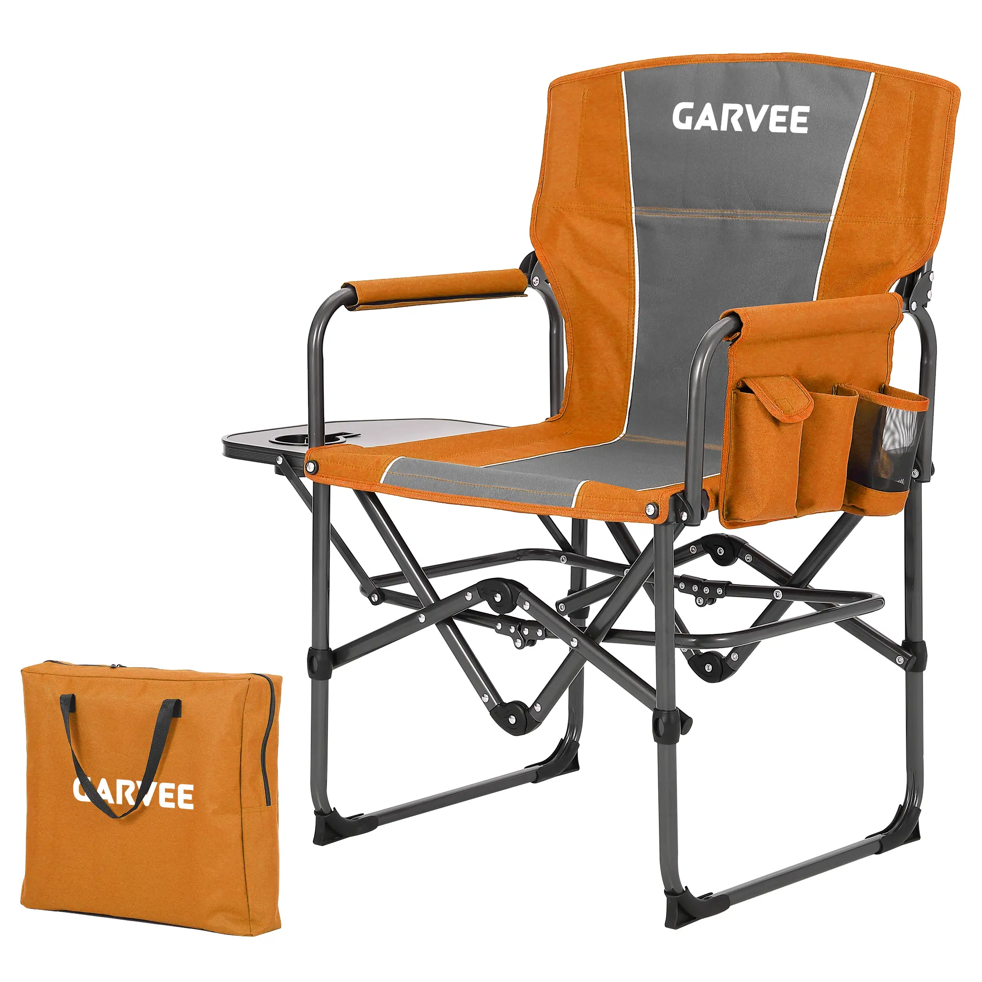 Orange edge + gray seat back