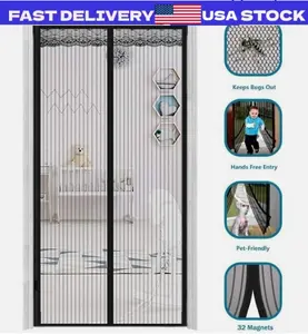 Magnetic Screen Door Retractable Mesh Net Pet Patio Hands Free Mosquito Magic