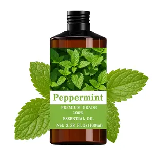 Peppermint Essential Oil 100ML/3.38 Fl Oz, 100% Pure Care Grade, Premium Botanical Oils, Hair & Skin Care, Therapeutic Massage, Diffuser Humidifier, Aromatherapy, Natural Scent, Long-Lasting Moisturizing