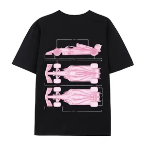 Pink F1 Race Car Blueprint T-Shirt | Motorsport Engineering Inspired Graphic Tee | Racing Fan Streetwear
