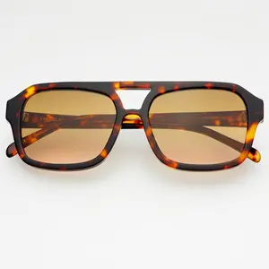 Havana Acetate Aviator Sunglasses : Tortoise / Brown