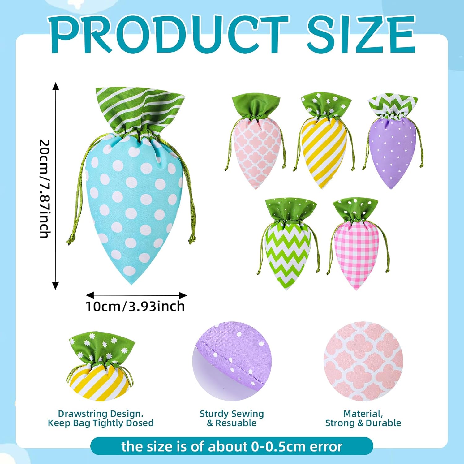 12/24 Pcs Easter Carrot Goodie Bags Fabric Drawstring Candy Bags Treat Gift Bags for Student Adult Office Employee Coworker,Easter Basket Stuffer for Egg Hunt,Outdoor Church School Classroom Decorations,Spring Birthday Party Supplies,Class Gift Exchange