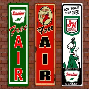 Vintage Sinclair Gasoline Themed Metal Wall Sign, Vintage Garage Signs, Durable Aluminum Decor, Home Decor Products for Home Bar Garage Cafe Outdoor Indoor