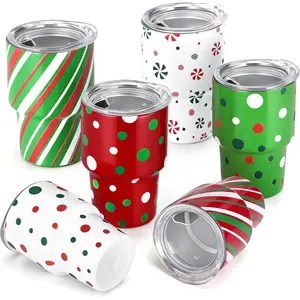 6 count Christmas  Set, Mini Shot Glasses with Christmas Stocking, , and Straws, 3oz Stainless Steel Christmas Cups for Holiday Party, Family Gathering, and Christmas Stocking Stuffers