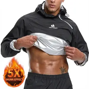 HOTSUIT Men's Sauna Jacket – Gym, Running & Boxing Sweatwear Exercise Jacket Training Clothes Outdoorfun Athletic Workout