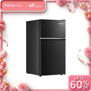 Upstreman mini fridges 3.1 Cu.Ft with Freezer 2-Door Small Fridge Dorm Essentials Adjustable Thermostat Energy Saving Mini Refrigerator for Office Dorm Bedroom BD311 College Outdoor Energy-Efficient Compact Fast Cooling Portable Minifridge tiktokshopsprin