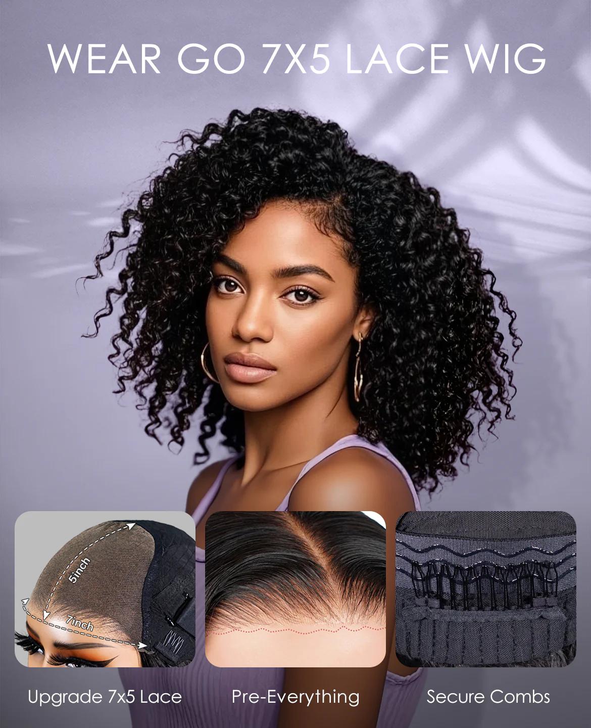 [New Launch] Wavymy Water Wave Glueless Wig Ombre Brown With Natural Black Roots C Part 7×5 Lace Wear Go Wig Pre Plucked Pre Cut Lace Minimal Knots 100% Human Hair 180% Density Soft Natural Blend Beginner Friendly Easy Install Realistic Hairline