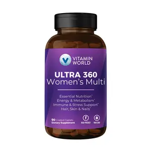 Vitamin World ULTRA 360 Women's Multivitamin - Non-GMO, Gluten Free, 0 Preservatives - Healthcare, Ashwagandha, Collagen Dietary Edible Supplement , Springtok Calcium, Fitness
