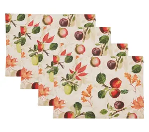 Design Imports Set/4 Orchard Botanical PrintedPlacemats