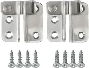 Alise Flip Latch Gate Latches Slide Bolt Latch Safety Door Lock Catch for Barn Cabinet Pet Cage Wood Fence Bathroom Garage Window,Stainless Steel Brushed Finish(Pack of 2)