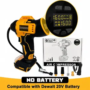 Cordless Tire Inflator Air Compressor Compatible with Dewalt 20V Max Battery, 160PSI Portable Handheld Air Pump with Digital Pressure Gauge for Motorcycles Cars Bike Sport Ball Auto (NO Battery)