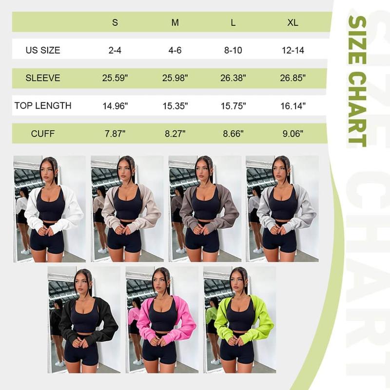 Women's Bolero Shrug Long Sleeve Cropped Sweatshirt with Thumb Hole Workout Shrugs Open Front Y2K Tops 2025 Women's Bolero Shrug Long Sleeve Cropped Sweatshirt with Thumb Hole Workout Shrugs Open Front Y2K Tops 2025