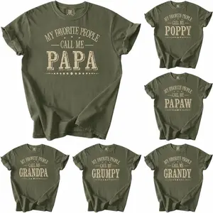 Custom Comfort Colors My Favorite People Call Me Papa Shirt, Funny Dad Grandpa Tee, Personalized Father’s Day Gift for Papa Papaw Grandy Daddy, Family Matching Unisex Cotton T-Shirt – DPCLICK