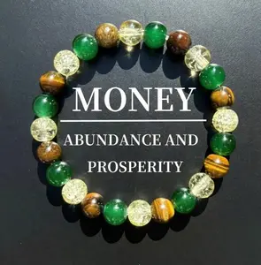 Money Bracelet With Green Aventurine Stone Tiger Eye Stone - Lucky Bracelet - Attracting Wealth, Abundance, And Prosperity