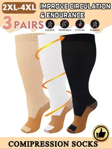 Unisex's Colorful Compression Socks, Sports Socks for Running, Nurses, Pregnant Women, Over The Knee Socks for Blood Circulation
