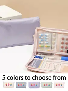 Health Bag, Medicine Storage Bag, Organizer Pouch, Home & Office Essentials, Car Emergency Kit, Gift for Family Friends