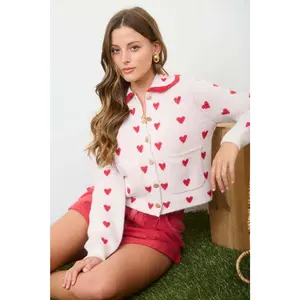 Heart Pattern Cardigan