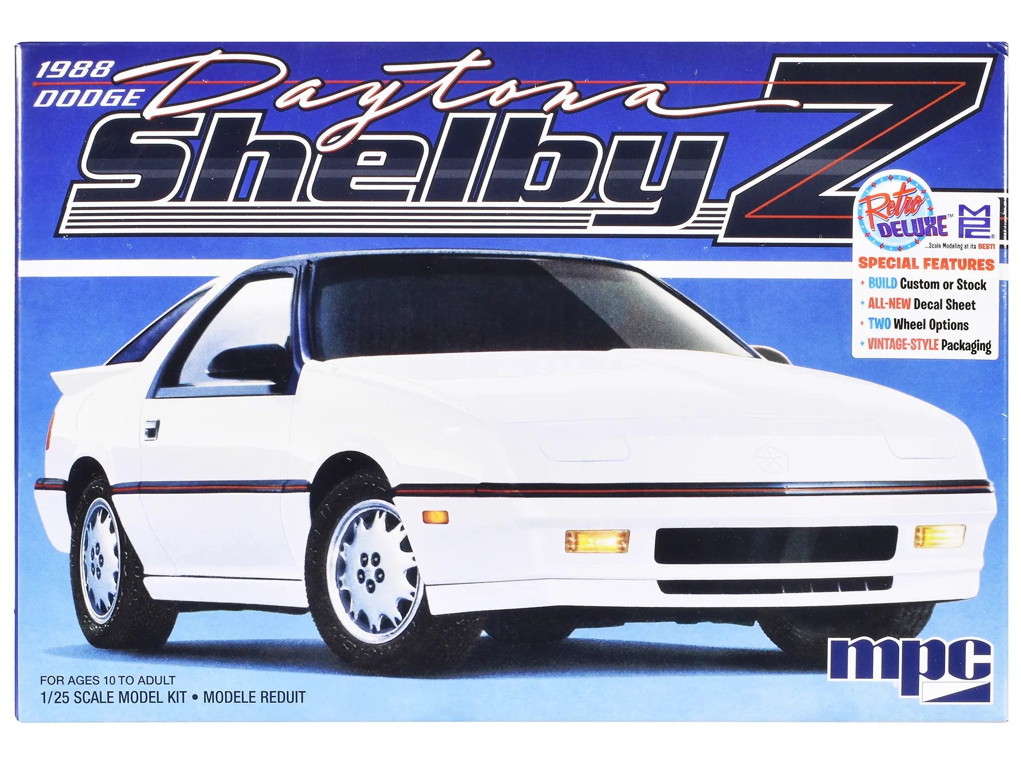 1988 Dodge Shelby Daytona Z 2-in-1 Kit (Skill 2) 1/25 Plastic Model Kit by MPC