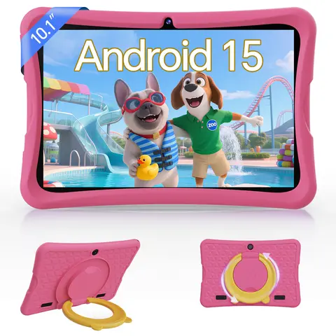 Digiland 10.1-Inch Kids Learning Entertainment Touchscreen Tablet 2025 - Android 15 Modern Operating System, 6GB RAM + 64GB ROM, 10-11 In LCD Display, WiFi Connectivity, Parent Control, Kid-Proof Case