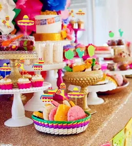 LaVenty cake shed cake topper gender reveal42 PCS Fiesta Cupcake Toppers Fiesta Party Decoration Cactus Cake Decoration Llama Cupcake Toppers for Taco Bout A Baby Decoration Taco Bout A Party Decoration