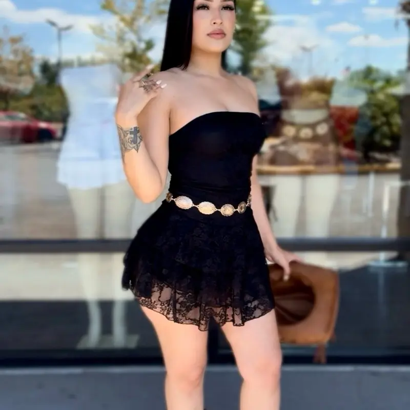 Lace dress with built in shorts Lace dress with built in shorts