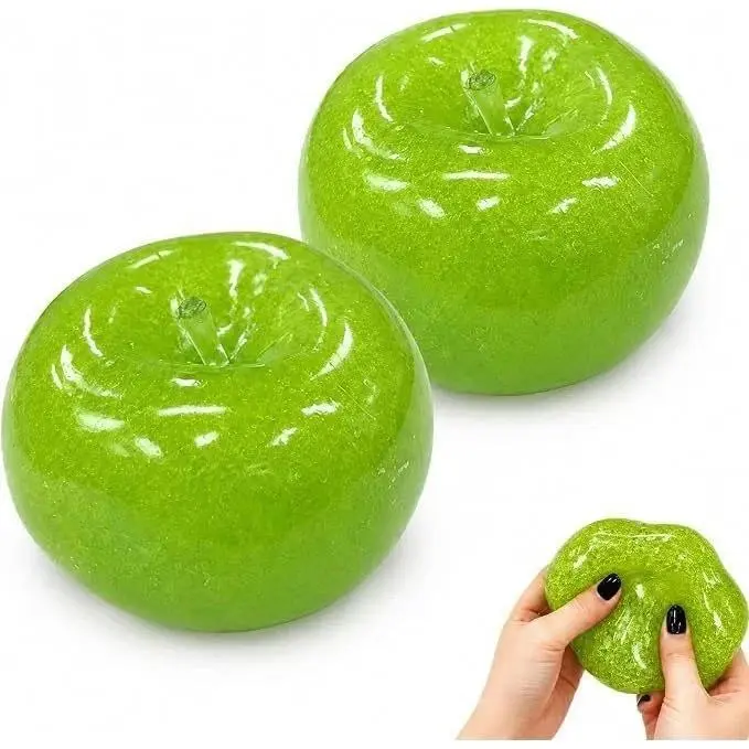 Portable Soft Slush Apple Squishy Ball Stress Relief Fidget Toys Sensory Play