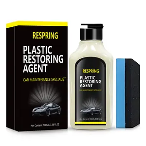 100ML Car Plastic Restorer, Quick Polish, Color Restoration & Protective for Car Panels, Tires & Dashboards, Easy To Use, Long-lasting Protective, Car Detailing Products