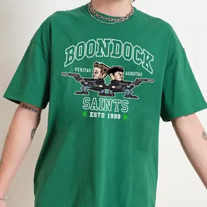 The Boondock Saints Vintage Collegiate Sweatshirt, Veritas Aequitas Graphic Crewneck, 1999 Cult Classic Movie Fan Apparel, Unisex Streetwear Pullover Gift