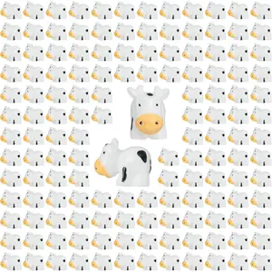 100 count Mini Cows Figurines Miniature  Cows  Figurines Set for Decorating Outdoor  Landscape Mini Fairy Gardens, Potted  Accessories and Creative DIY Props