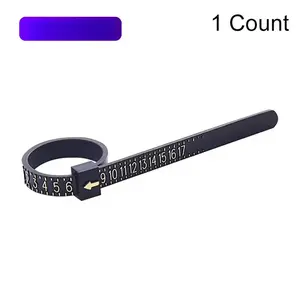 Ring Sizer Measuring Gauge, Plastic Finger Sizing Measure Tool, Reusable Ring Sizer Measuring Tool for Jewellery, Hand Jewelry Measuring Tool for 1-17 US Rings Size