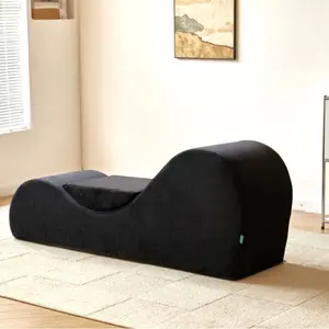 Yoga Chaise Lounge Chair for Stretching, Relaxation & Exercise, Ergonomic Design with Soft Yet Firm High-Density Foam Core, Removable Machine-Washable Cover