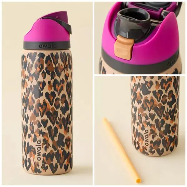 NEW Owala "Wild At Heart" 32oz Sip Free Limited Edition UO Cheetah Leopard Print