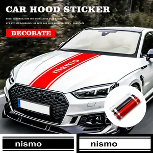 Nissan Nismo Series Car Engine Hood Classic Decal Sticker, Windproof Waterproof Film Material, DIY Decoration, Weather Resistant Automotive Accessory
