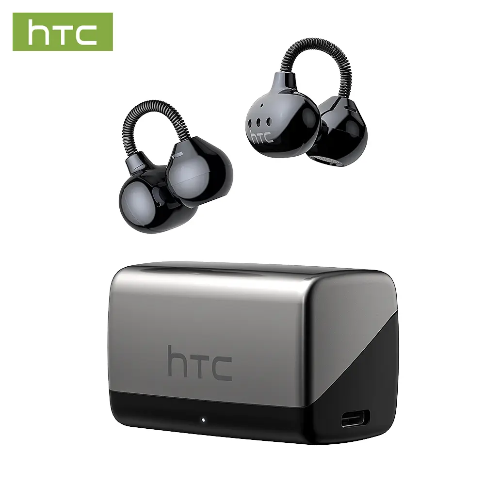 HTC NE67 Wireless Earphones, Earbud Headset, Multifunctional Earbuds, Bluetooth 6.0, 35 hours battery life, IPX5 water resistance, stereo with built-in mic, HD Hands-Free Calls, compatible with Android & iOS