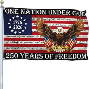 250 Year American Anniversary Flag 3x5 Double Sided 250 Merchandise Decorations 250th Anniversary USA Flag 4th of July We The People 1776 Patriotic American Flags