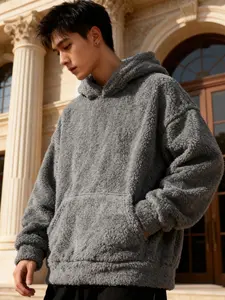 Men's Comfortable Fleece Hoodie Soft Warm Fashion Pocket Multiple Colors Available Fall & Winter Menswear Casual Long Sleeve Sweatshirt
