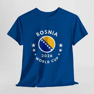Bosnia 2026 World Cup Tee | Bosnia Flag Football Soccer Shirt, Graphic Tees, Unisex Y2K Cotton Tee, Streetwear S4S