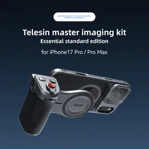 TELESIN Magnetic Camera Grip Kit for iPhone 17 Pro Max - Zoom Lever, MagSafe, Bluetooth Remote Filmmaking Set