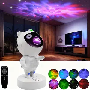 Astronaut Starry Sky Lamp with Bluetooth Speaker Galaxy Projector Space Light for Kids Bedroom Decorations Christmas Gift