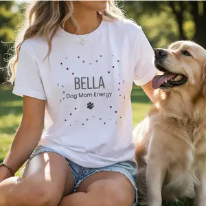 Personalized Dog Mom Shirt Custom Pet Name Shirt Dog Mom Era Tee Cute Dog Lover Gift Custom Name T Shirt Minimalist Dog Mom Gift for Her