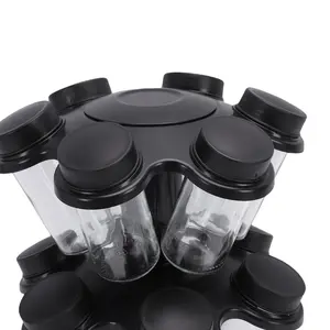 Revolving Countertop Seasoning Bottle Rack Organizer Kitchen Rotating Seasoning Jar Rack Condiment Holder Shelf