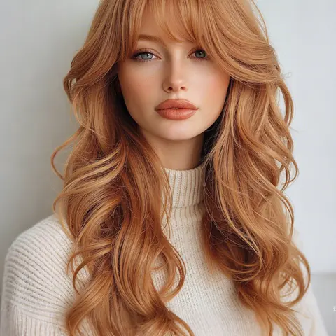 Women's Medium-Length Curly with Bangs, Natural Comfortable Versatile Design, High-Quality Hairpiece for Daily Wear, Stylist Friendly Wig, Curled Synthetic Wig, Synthetic Curly Wigs