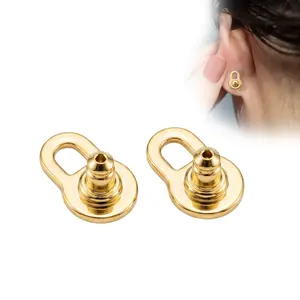 14K Gold Plated Earring Lobe Lifters for Heavy Earrings, Comfortable Earring Backs for Droopy Ears, Jewelry Accessories for Women Stud Earrings