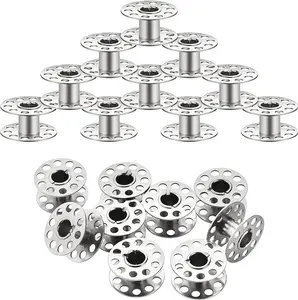 25 Pcs Metal bobbins for Sewing Machine, Sa156 Bobbins, Bobbins Class 15, Metal Bobbin with Case