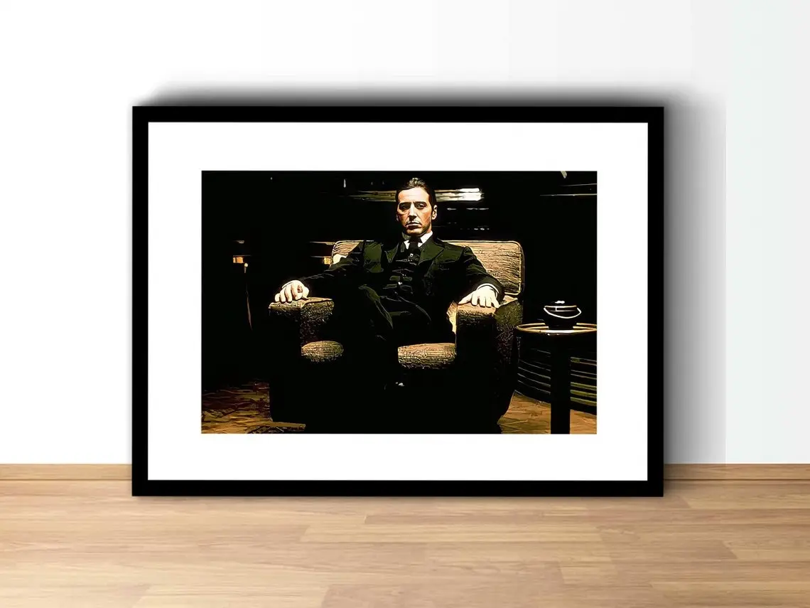 The Godfather - Michael Corleone - Godfather Poster Oil Painting Print